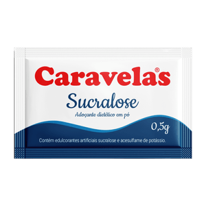 SUCRALOSE CARAVELAS SACHÊ CX. 200G 400 UN - 0,5G
