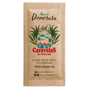 AÇÚCAR NAT. DEMERARA CARAVELAS SACHÊ CX. 2KG 400 UN - 5G